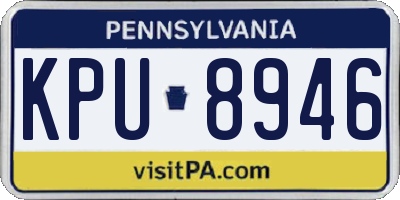 PA license plate KPU8946