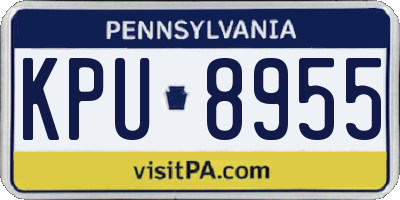 PA license plate KPU8955