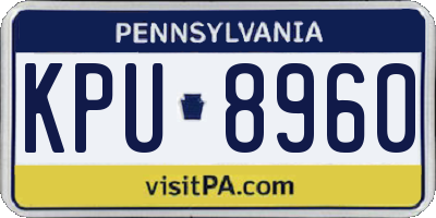 PA license plate KPU8960