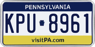 PA license plate KPU8961