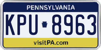 PA license plate KPU8963