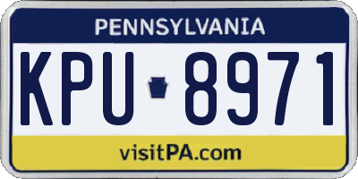 PA license plate KPU8971