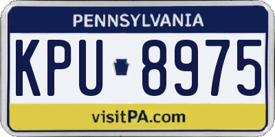 PA license plate KPU8975