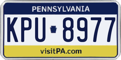 PA license plate KPU8977