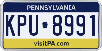 PA license plate KPU8991