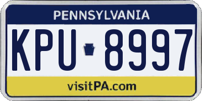 PA license plate KPU8997