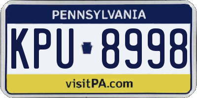 PA license plate KPU8998