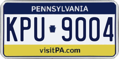 PA license plate KPU9004