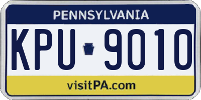 PA license plate KPU9010