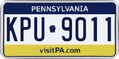 PA license plate KPU9011