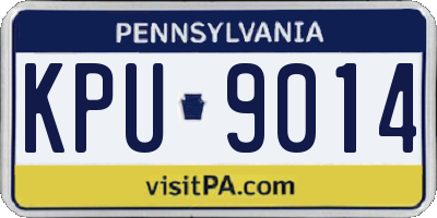 PA license plate KPU9014