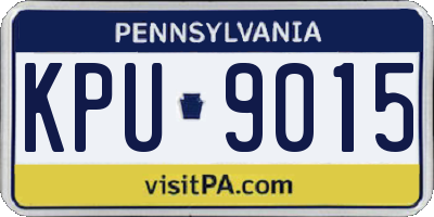 PA license plate KPU9015