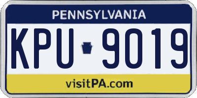 PA license plate KPU9019
