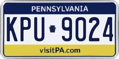 PA license plate KPU9024