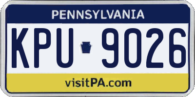 PA license plate KPU9026