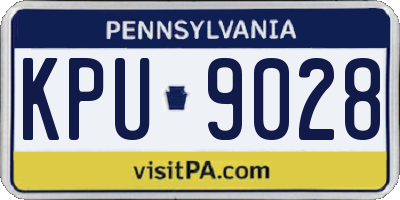 PA license plate KPU9028