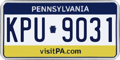 PA license plate KPU9031