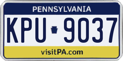 PA license plate KPU9037