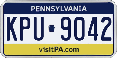 PA license plate KPU9042
