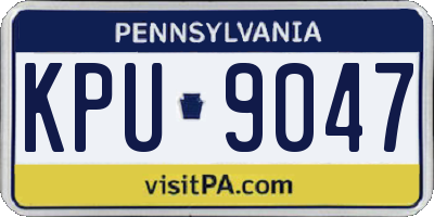 PA license plate KPU9047