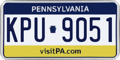 PA license plate KPU9051