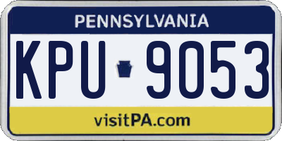 PA license plate KPU9053