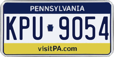 PA license plate KPU9054
