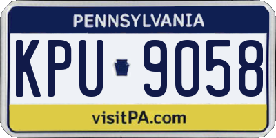 PA license plate KPU9058