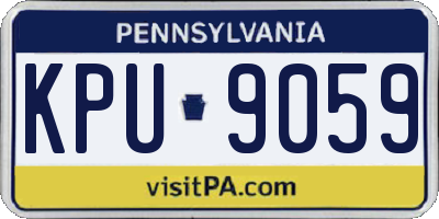 PA license plate KPU9059