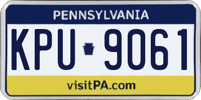 PA license plate KPU9061