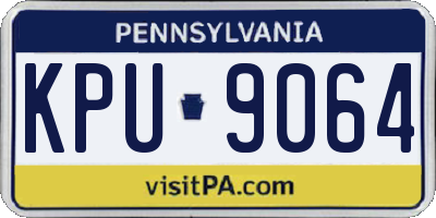 PA license plate KPU9064