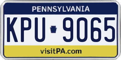 PA license plate KPU9065