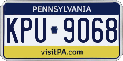 PA license plate KPU9068