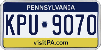 PA license plate KPU9070