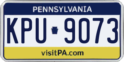 PA license plate KPU9073