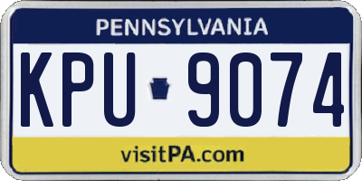 PA license plate KPU9074