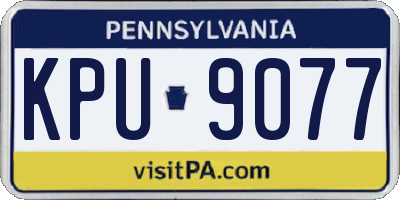 PA license plate KPU9077