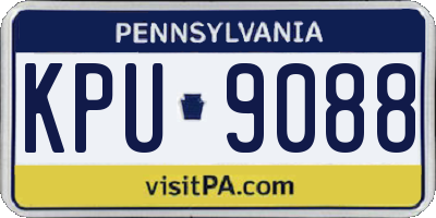 PA license plate KPU9088