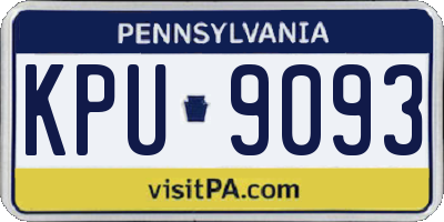 PA license plate KPU9093