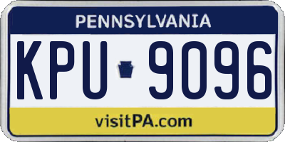 PA license plate KPU9096