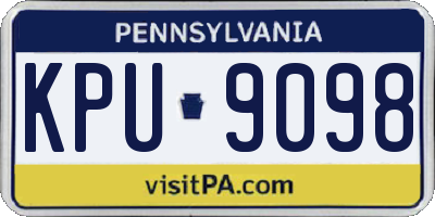 PA license plate KPU9098
