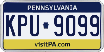 PA license plate KPU9099