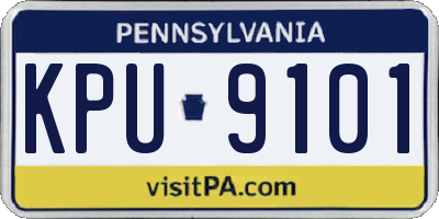 PA license plate KPU9101