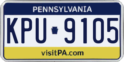 PA license plate KPU9105