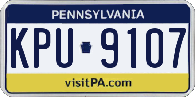 PA license plate KPU9107