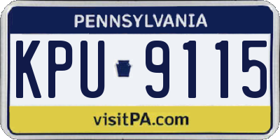 PA license plate KPU9115