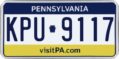 PA license plate KPU9117