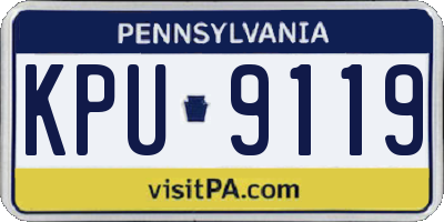 PA license plate KPU9119