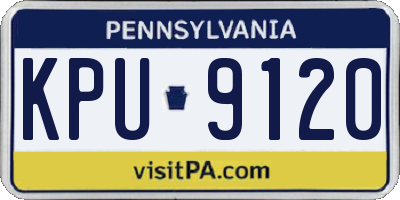 PA license plate KPU9120
