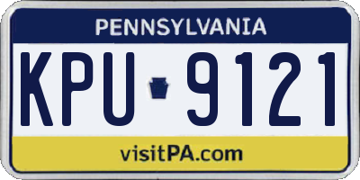PA license plate KPU9121